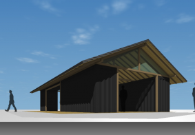 ハイブリッド別荘計画（コンテナ＋木造）