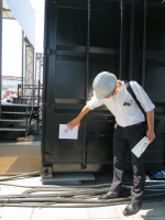 お台場合衆国EXILEブース（コンテナ建築）