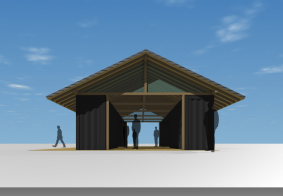 ハイブリッド別荘計画（コンテナ＋木造）