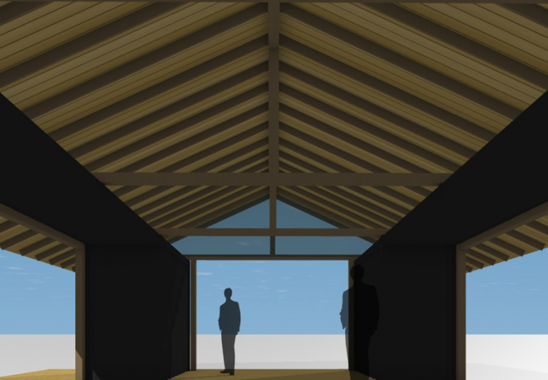 ハイブリッド別荘計画（コンテナ＋木造）