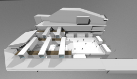 スケートリンク広場計画　（コンテナ建築）