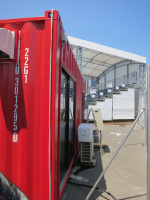 お台場合衆国EXILEブース（コンテナ建築）